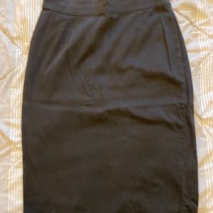 Pinup Couture black twill pencil skirt